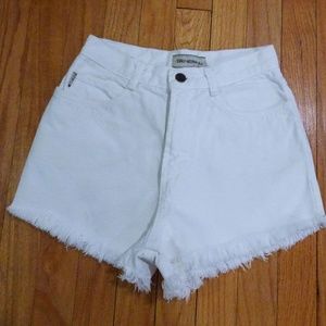 Generra White Denim Shorts